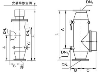 西门机械SEMEM GDC型电子除垢过滤器 外形尺寸